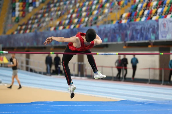 Beltéri olimpiai rekord kísérlet versenyek — Stock Fotó