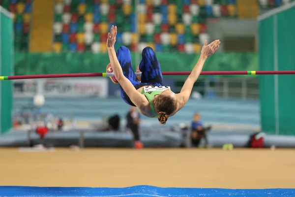 Beltéri olimpiai rekord kísérlet versenyek — Stock Fotó