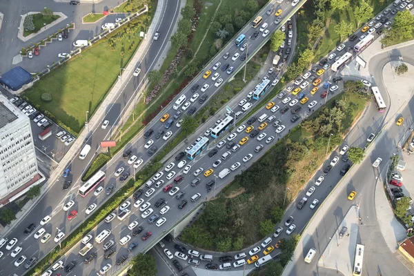 Luchtfoto van de snelweg — Stockfoto