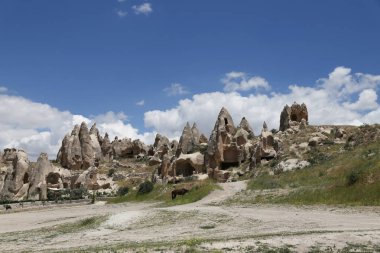 Kapadokya 'daki kaya oluşumları, hindi