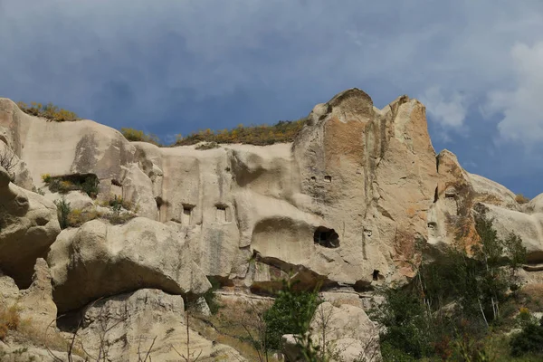 Formacja skalna w dolinie gołębi, Cappadocia — Zdjęcie stockowe