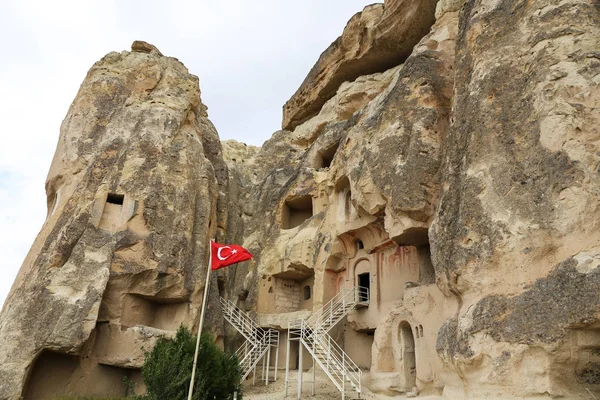 Cavusin templom Cappadocia, Törökország — Stock Fotó
