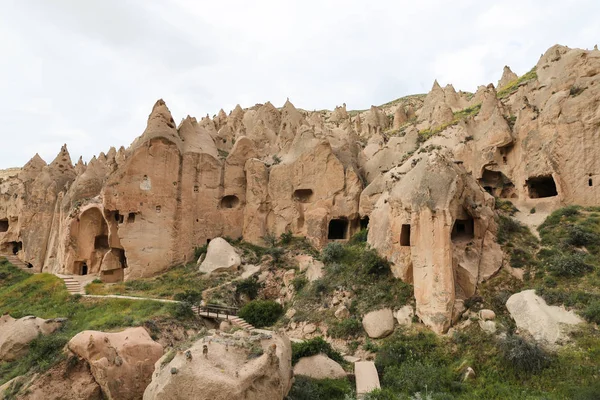 Rock Formations in Zelve Valley, Cappadocia — Stock Photo, Image