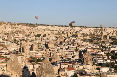 Sıcak hava balonları bitti Göreme şehir