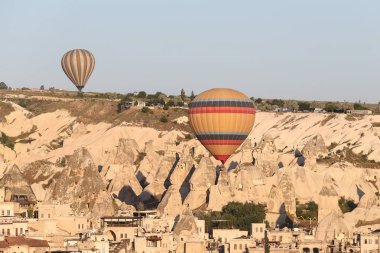 Sıcak hava balonları bitti Göreme şehir