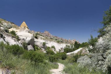 Uçhisar ve güvercin Vadisi, Kapadokya, Türkiye