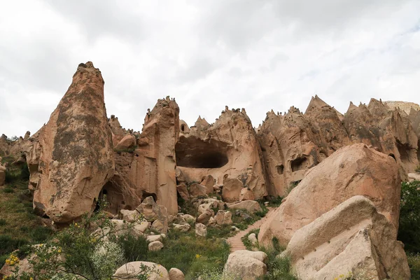 Rock Formations in Zelve Valley, Cappadocia — Stock Photo, Image