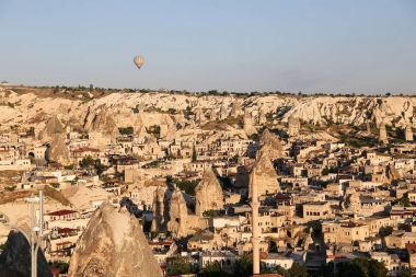 Sıcak hava balonları bitti Göreme şehir