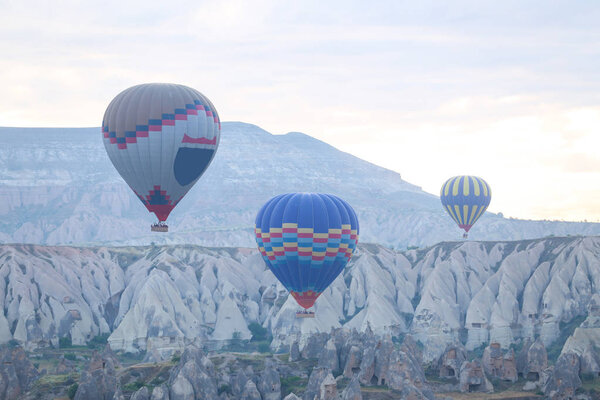 Hot Air Balloons in Cappadocia Valleys