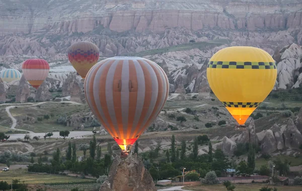 Hot Air Balloner i Kappadokien dalene - Stock-foto