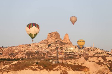 Sıcak hava balonları bitti Göreme şehir