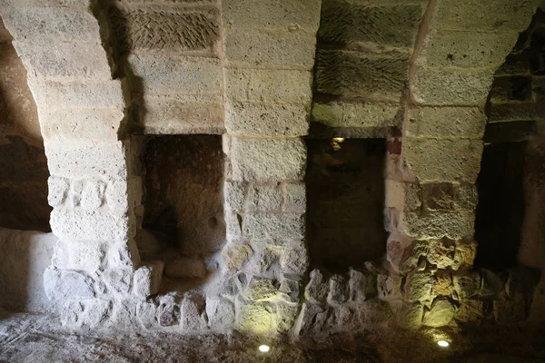 Deur in Uchisar kasteel, Cappadocië, Turkije — Stockfoto