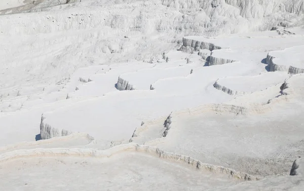 Travertines itt: Pamukkale — Stock Fotó