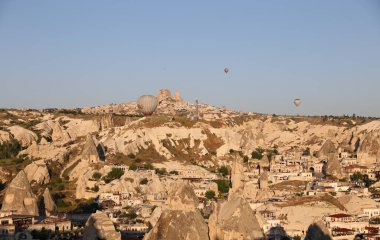 Sıcak hava balonları bitti Göreme şehir