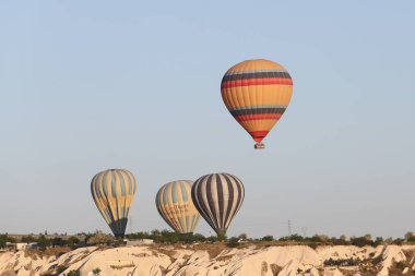 Sıcak hava balonları bitti Göreme şehir