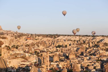 Sıcak hava balonları bitti Göreme şehir