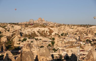 Sıcak hava balonları bitti Göreme şehir