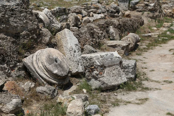 Ερείπια στην αρχαία πόλη της Ιεράπολης, Τουρκία — Φωτογραφία Αρχείου