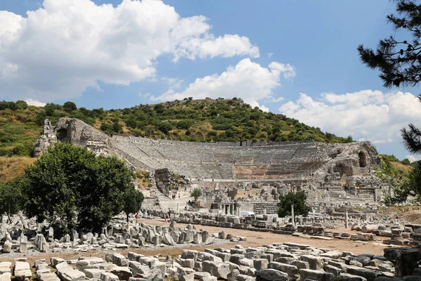 Grande Teatro de Éfeso Cidade Antiga — Fotografia de Stock