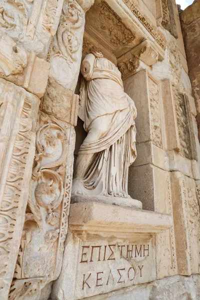 Episteme, knowledge Statue in Ephesus Ancient City — Stock Photo, Image