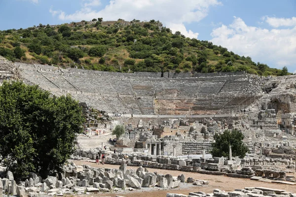 Grand Theatre Színház Epheszosz ókori város — Stock Fotó