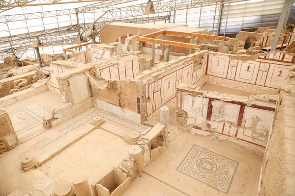 Σπίτια βεράντα σε αρχαία πόλη Έφεσο — Φωτογραφία Αρχείου
