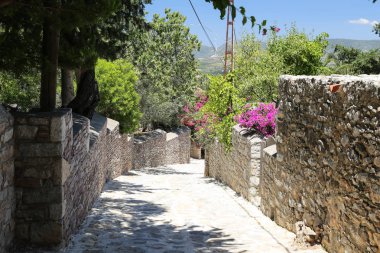 sokak eski Datça, Muğla, Türkiye