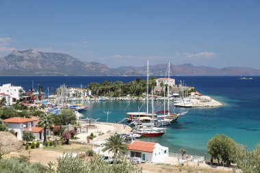 Datça şehirdeki tekneler