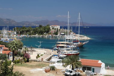 Datça şehirdeki tekneler