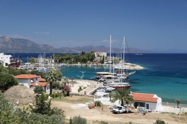 Datça şehirdeki tekneler