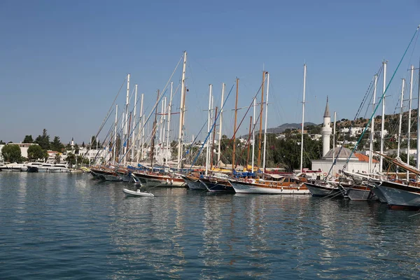 Veleiros em Bodrum Marina — Fotografia de Stock