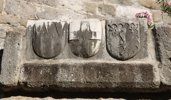 Simboli cavallereschi nel castello di Bodrum — Foto Stock