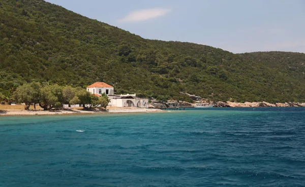 Karaada eiland in de Egeïsche zee, Bodrum, Turkije — Stockfoto