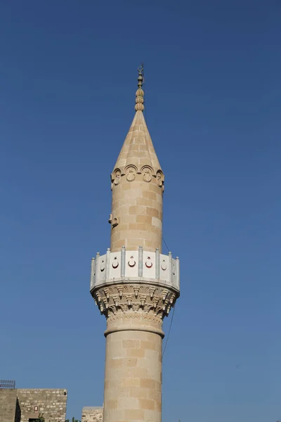 Minarett der Moschee der Burg von Bodrum — Stockfoto