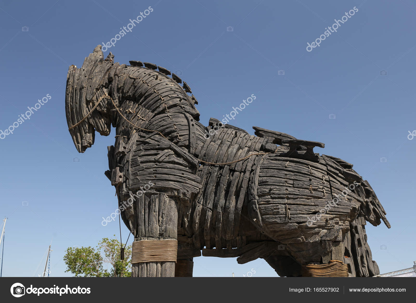 Cavalo De Troia Na Cidade De Canakkale Imagem de Stock - Imagem de