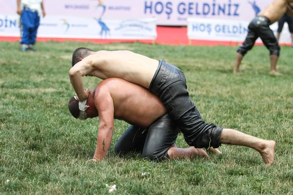 Oil wrestling in Istanbul — Stock Photo, Image