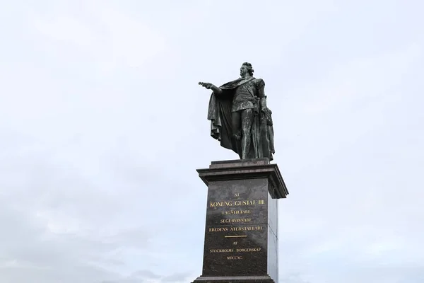 Statua del re svedese Gustavo III — Foto Stock