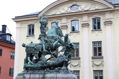 Saint George ve ejderha heykeli Stokholm, İsveç