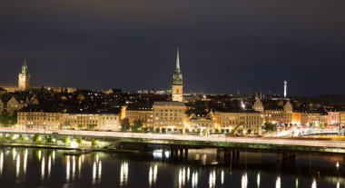 Eski kasaba Gamla Stan, Stockholm, İsveç genel görünümü