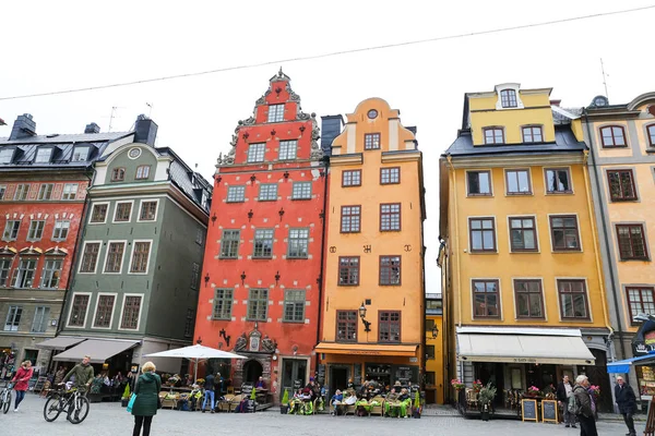 Edificios en Stortorget Place, Estocolmo, Suecia — Foto de Stock