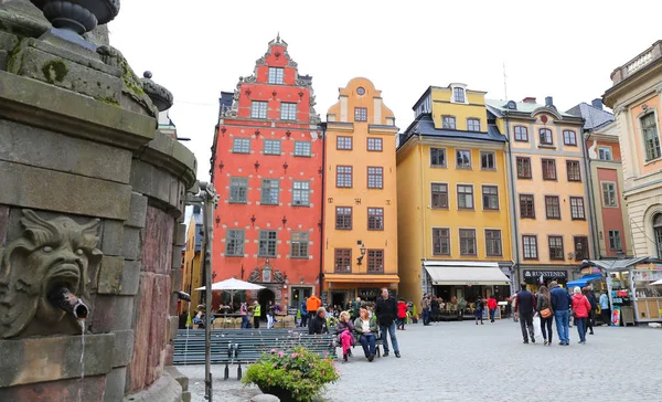 Edificios en Stortorget Place, Estocolmo, Suecia — Foto de Stock