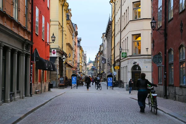Calle en Gamla Stan, Estocolmo, Suecia — Foto de Stock
