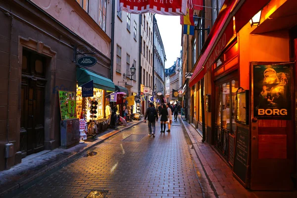 Calle en Gamla Stan, Estocolmo, Suecia —  Fotos de Stock