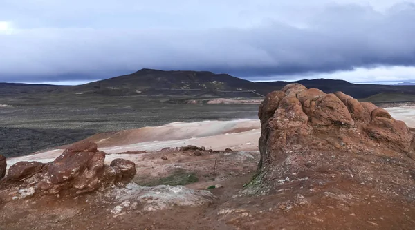 Лавовое поле Лейрхньюкур в Исландии — стоковое фото