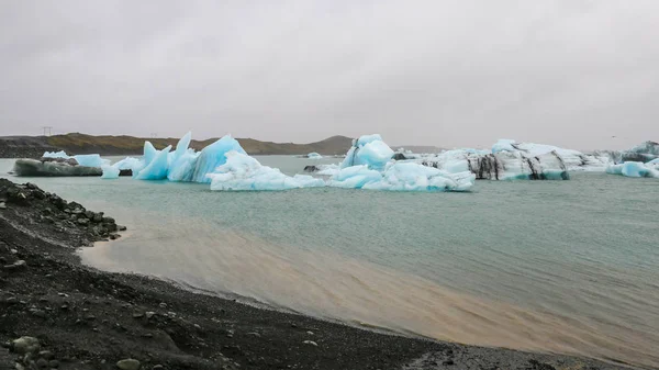 Buzdağları Jokulsarlon buzul nehir Lagoon, İzlanda — Stok fotoğraf