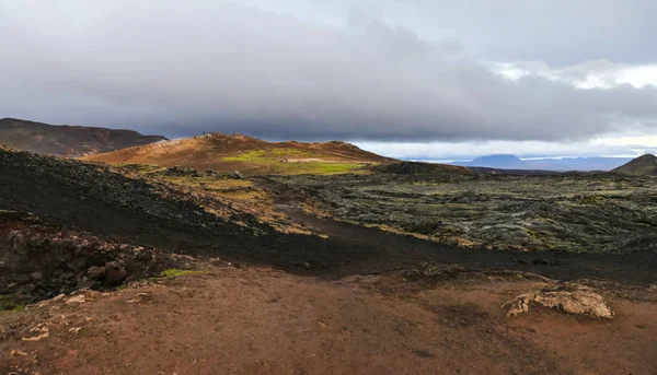 Leirhnjukur campo de lava na Islândia — Fotografia de Stock