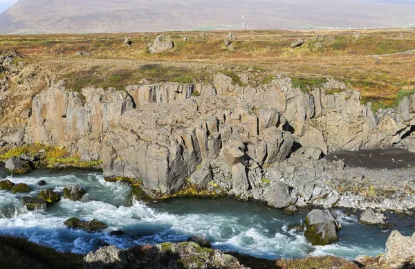 Skjalfandafljot 河在冰岛 — 图库照片