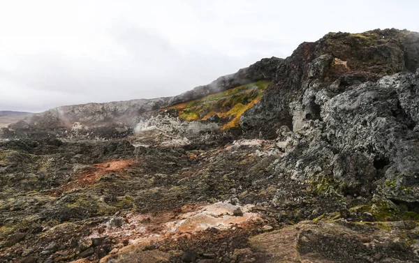 Campo di lava di Leirhnjukur in Islanda — Foto Stock