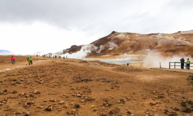 Namafjall geothermal area in Iceland clipart