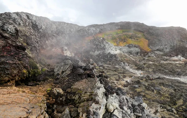 Leirhnjukur lava fält i Island — Stockfoto